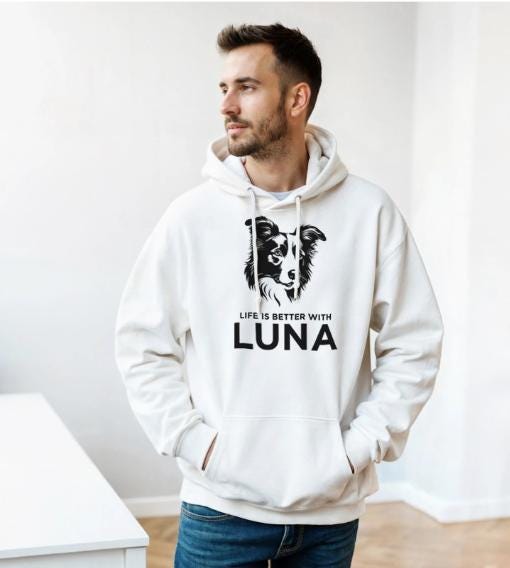 Dog Dad Gift | Custom Dog Breed Hoodie | Personalised Dog Dad Gift, Unisex Fit