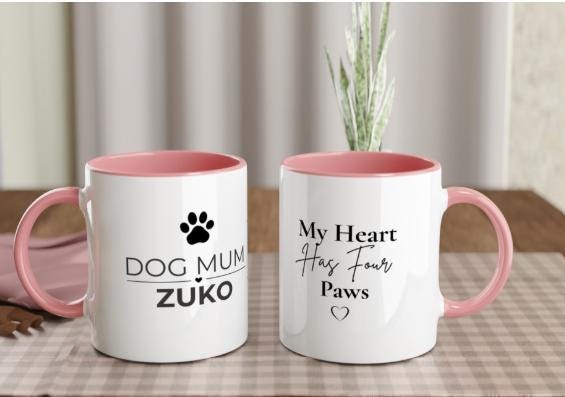 Dog Mum Gift | Personalised Dog Mum Mug | Custom Dog Name Ceramic Coffee Cup