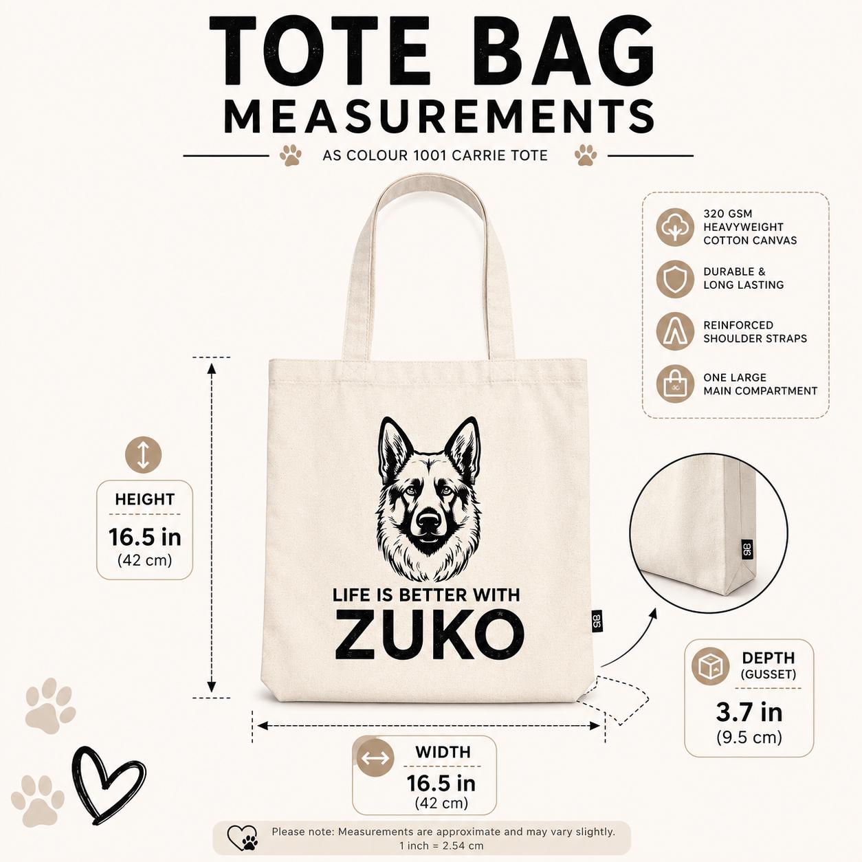 Dog Mum Bag | Life Is Better With Your Dog Canvas Tote
