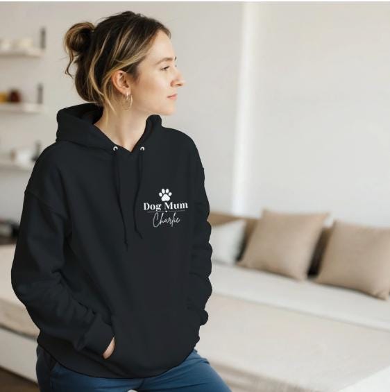 Dog Mum Gift | Personalised Dog Mum Hoodie | Custom Breed Name, Dog Lover Gift