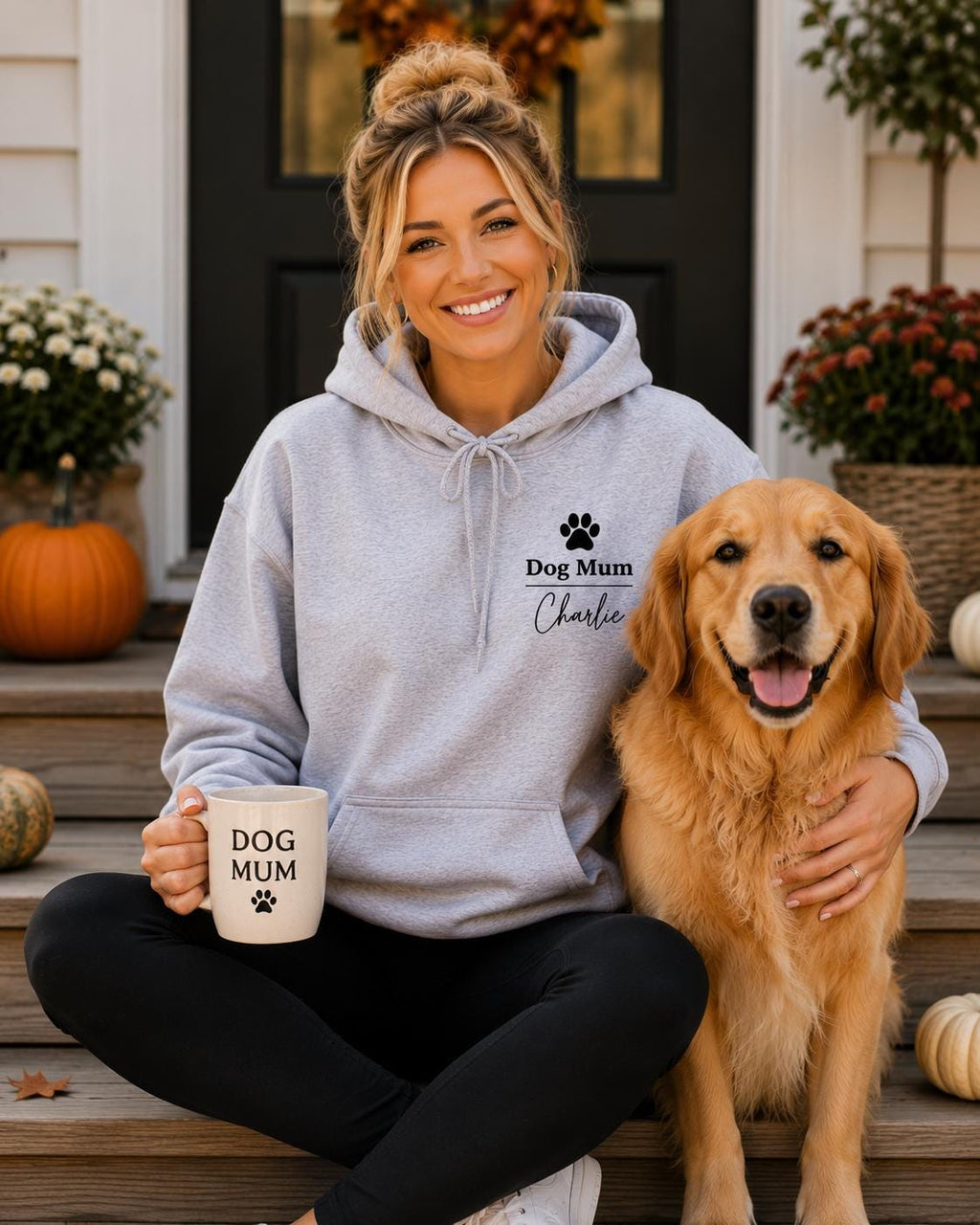 Dog Mum Gift | Personalised Dog Mum Hoodie | Custom Breed Name, Dog Lover Gift