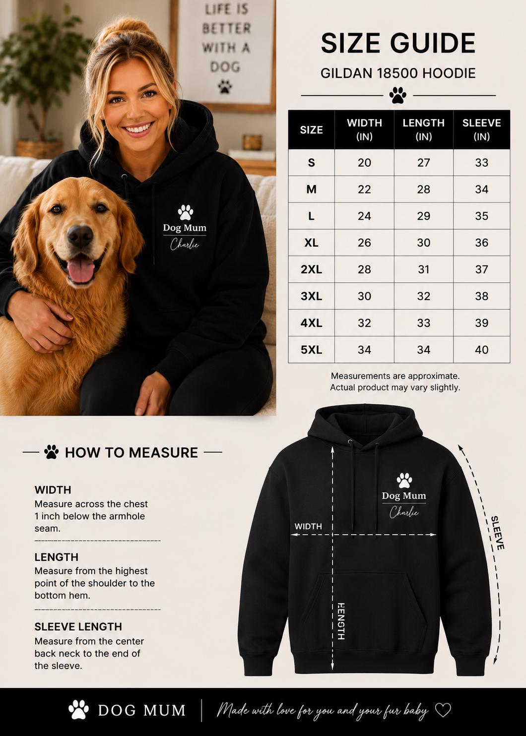 Dog Mum Gift | Personalised Dog Mum Hoodie | Custom Breed Name, Dog Lover Gift