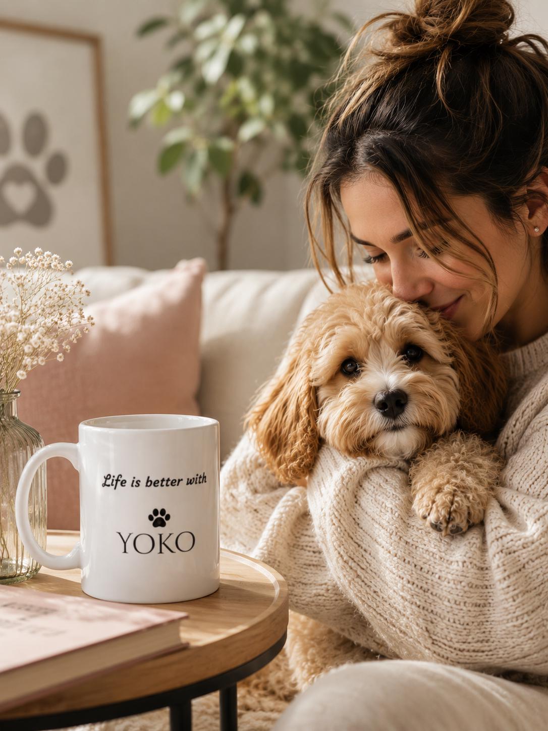 Personalised Dog Mum Mug | Custom Dog Name Coffee Cup | Ceramic 11oz