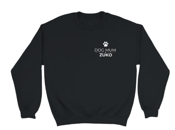 Dog Mum Gift | Personalised Dog Mum Crewneck Sweatshirt | Custom Dog Breed Name Gift