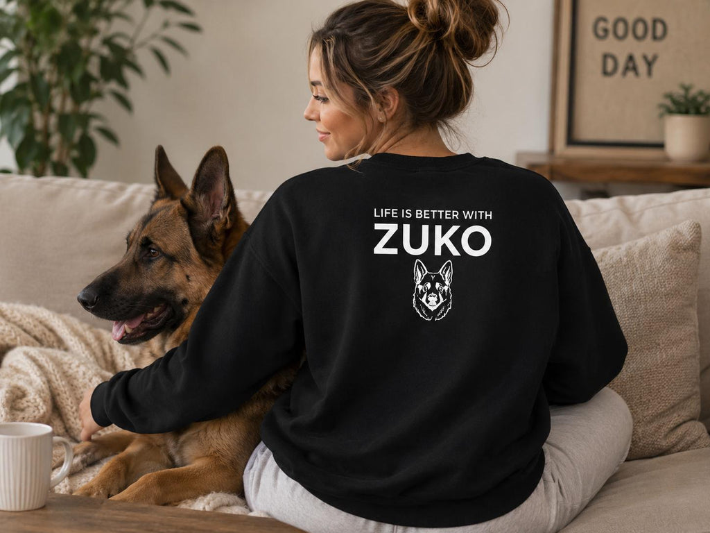 Dog Mum Gift | Personalised Dog Mum Crewneck Sweatshirt | Custom Dog Breed Name Gift