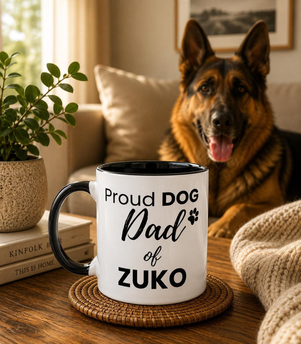 Dog Dad Gift | Personalised Dog Dad Ceramic Mug| Dog Dad Coffee Mug | Proud dog dad
