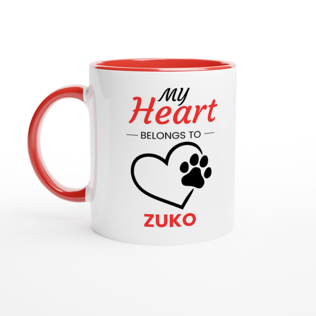 Personalised Dog Lover Mug | My Heart Belongs to My Dog Mug | Custom Dog Name Coffee Cup | Dog Mum Gift | Dog Dad Gift | Pet Lover Gift