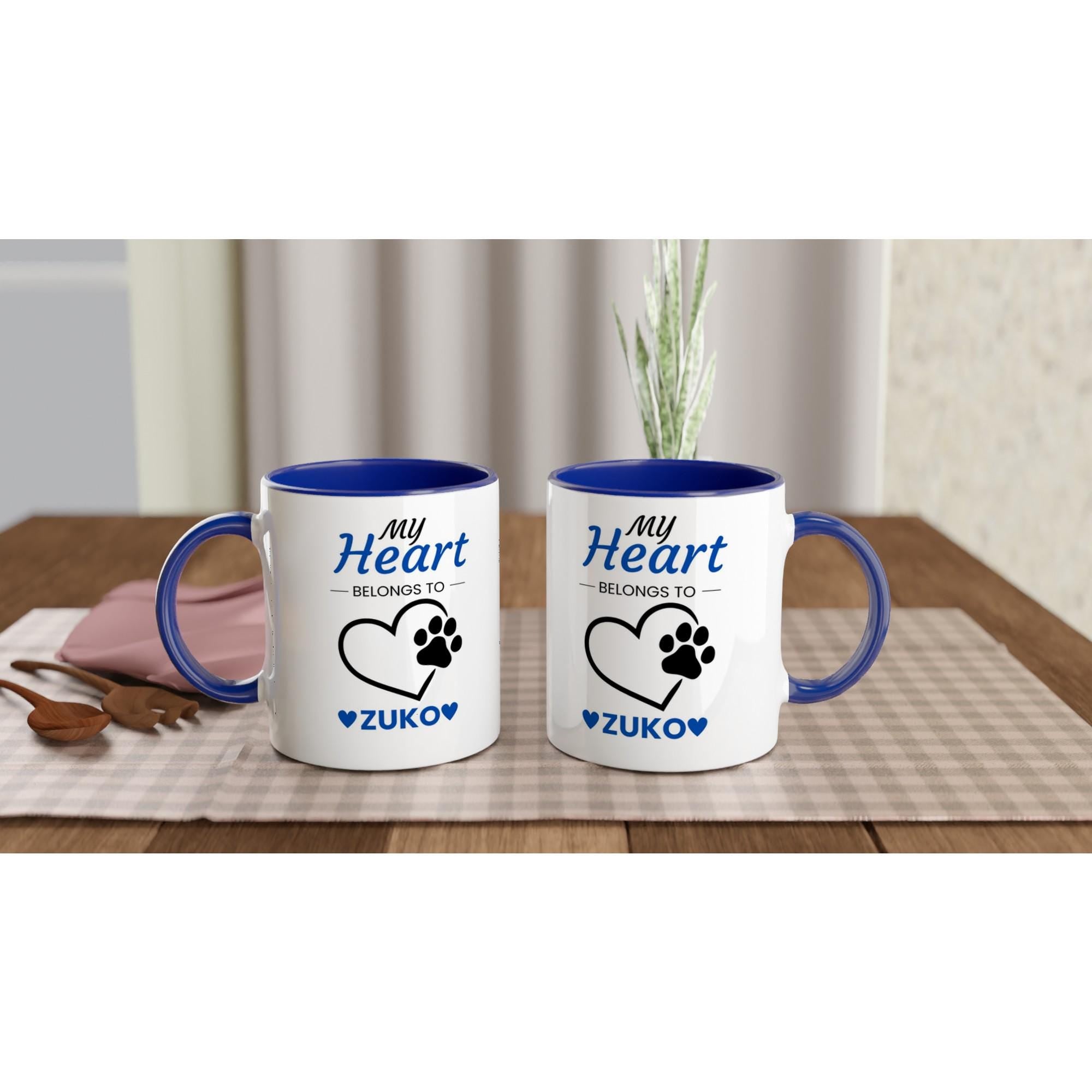 Personalised Dog Lover Mug | My Heart Belongs to My Dog Mugy | Custom Dog Name Coffee Cup | Dog Mum Gift | Dog Dad Gift | Pet Lover Gift