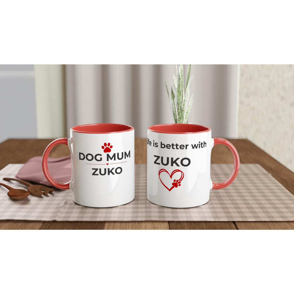 Dog Mum Gift | Personalised Dog Mum Mug | Custom Dog Name Coffee Mug | PawVibe