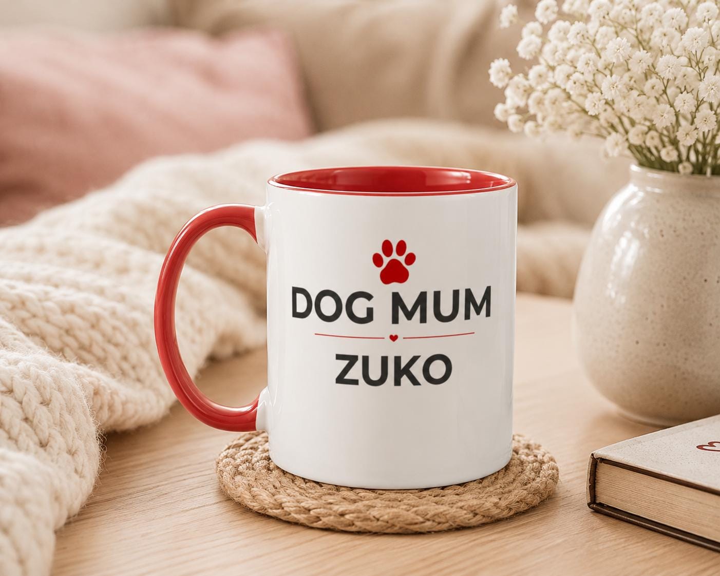Dog Mum Gift | Personalised Dog Mum Mug | Custom Dog Name Coffee Mug | PawVibe