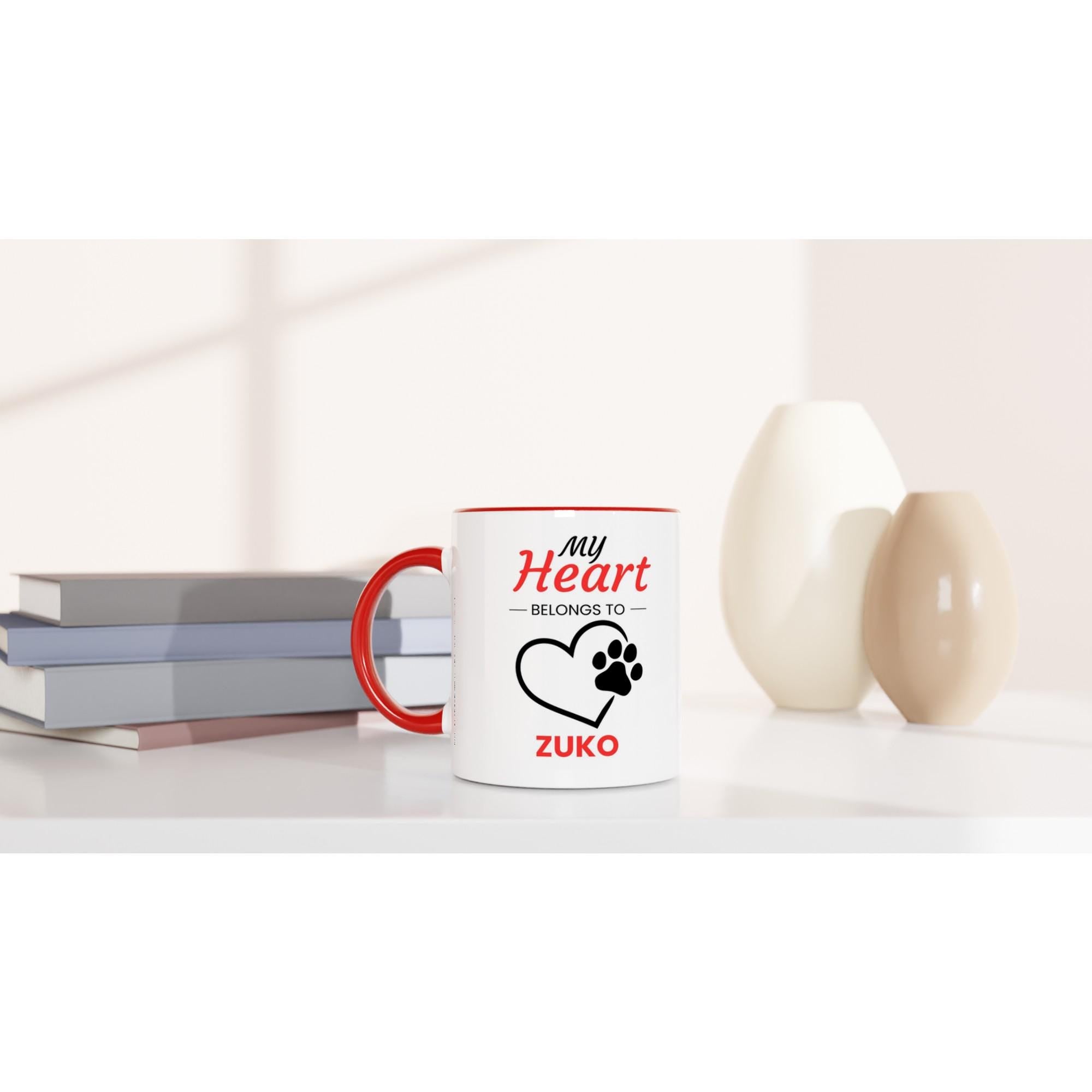 Personalised Dog Lover Mug | My Heart Belongs to My Dog Mug | Custom Dog Name Coffee Cup | Dog Mum Gift | Dog Dad Gift | Pet Lover Gift