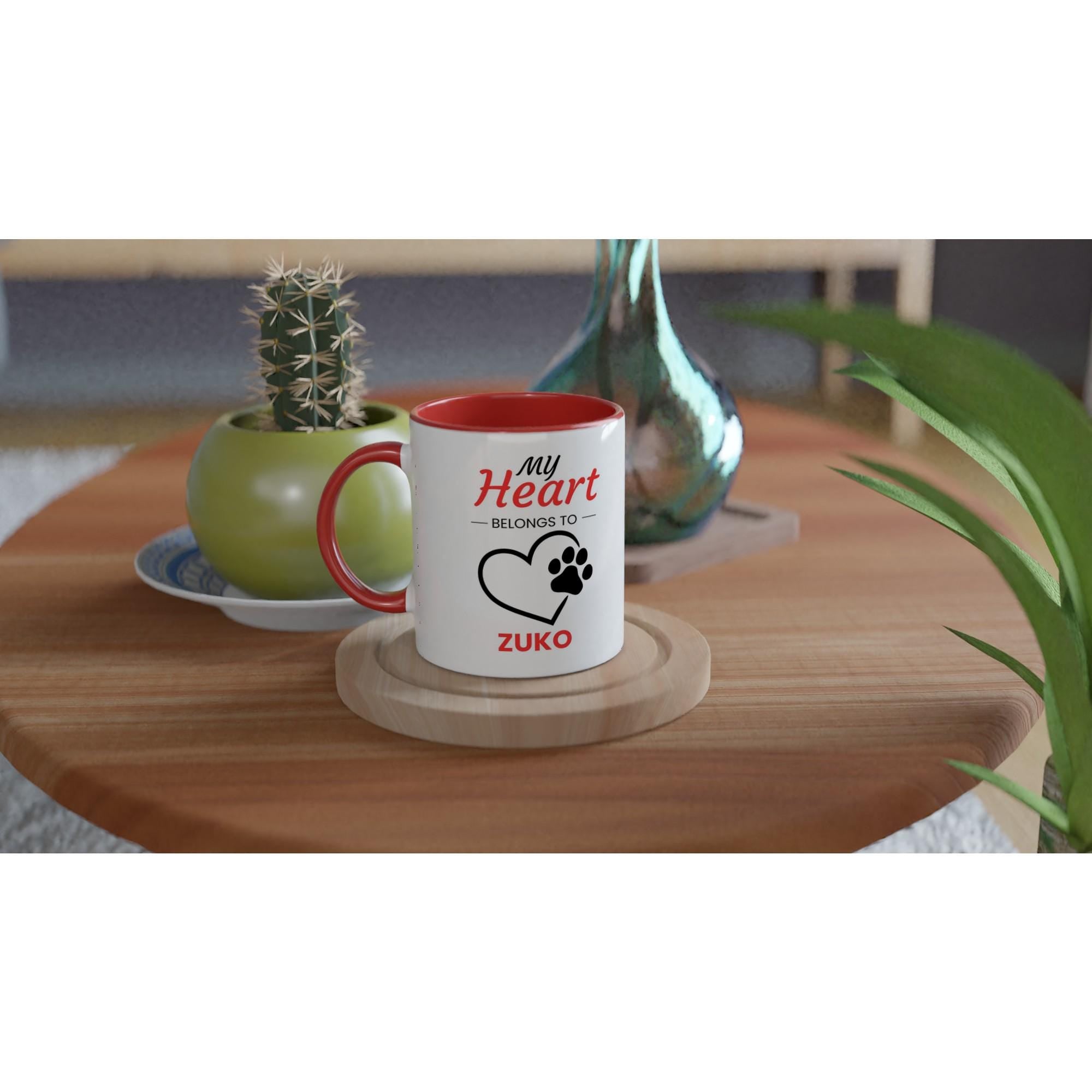 Personalised Dog Lover Mug | My Heart Belongs to My Dog Mug | Custom Dog Name Coffee Cup | Dog Mum Gift | Dog Dad Gift | Pet Lover Gift