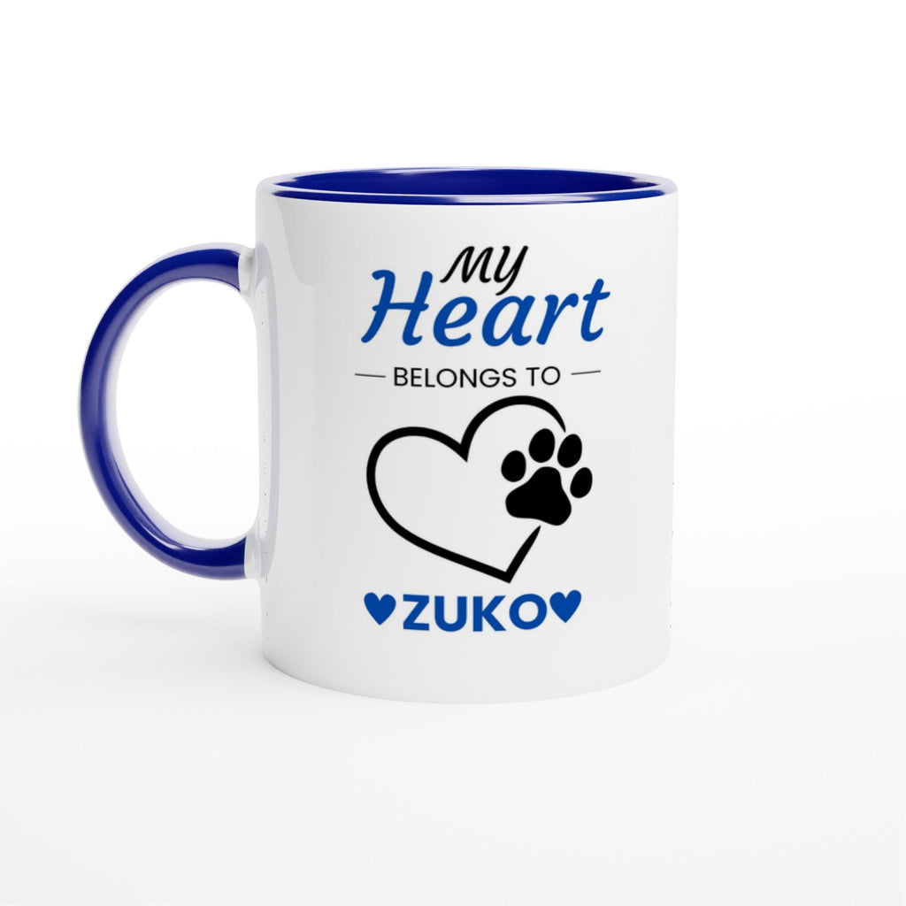 Personalised Dog Lover Mug | My Heart Belongs to My Dog Mugy | Custom Dog Name Coffee Cup | Dog Mum Gift | Dog Dad Gift | Pet Lover Gift