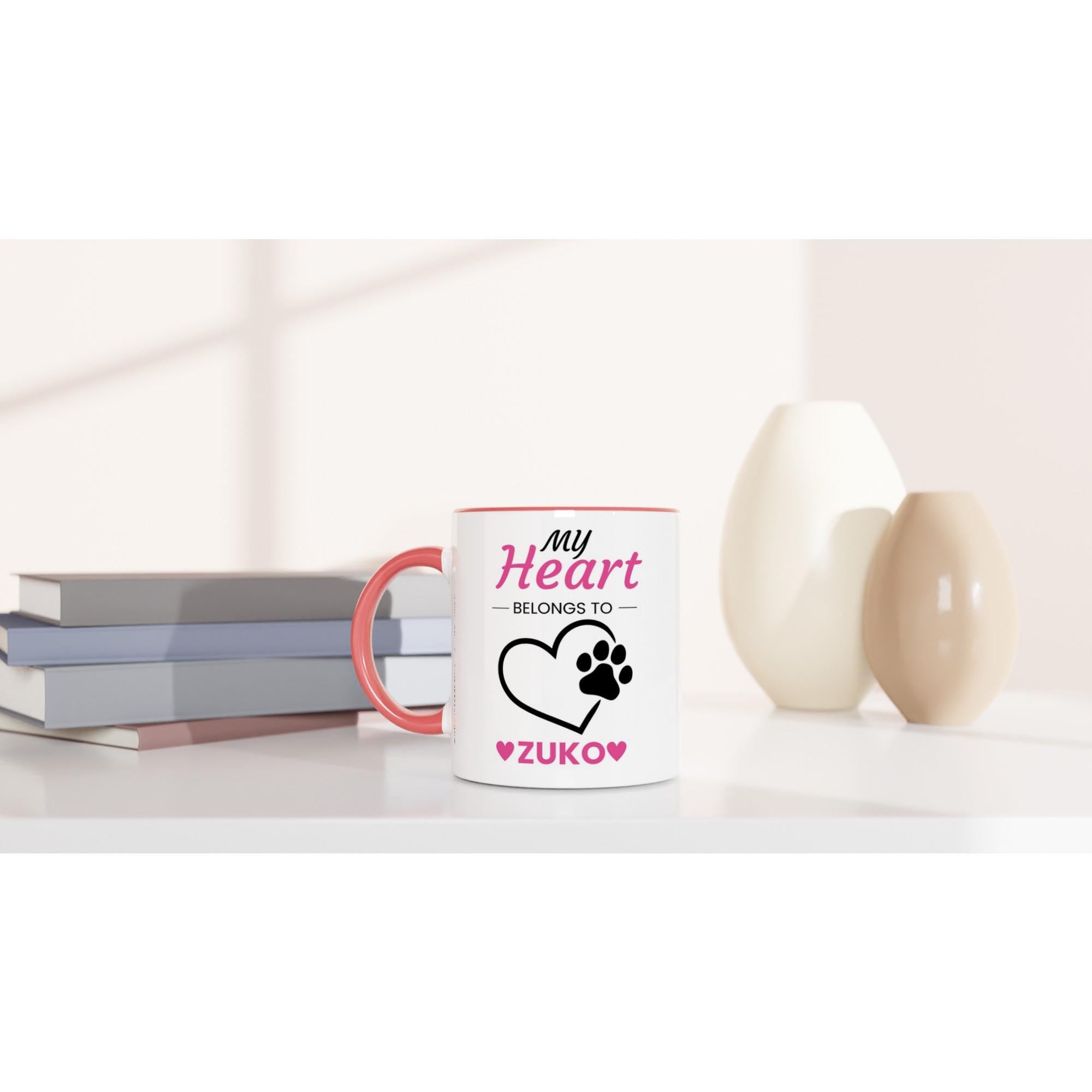 Personalised Dog Lover Mug | My Heart Belongs to My Dog Mugy | Custom Dog Name Coffee Cup | Dog Mum Gift | Dog Dad Gift | Pet Lover Gift