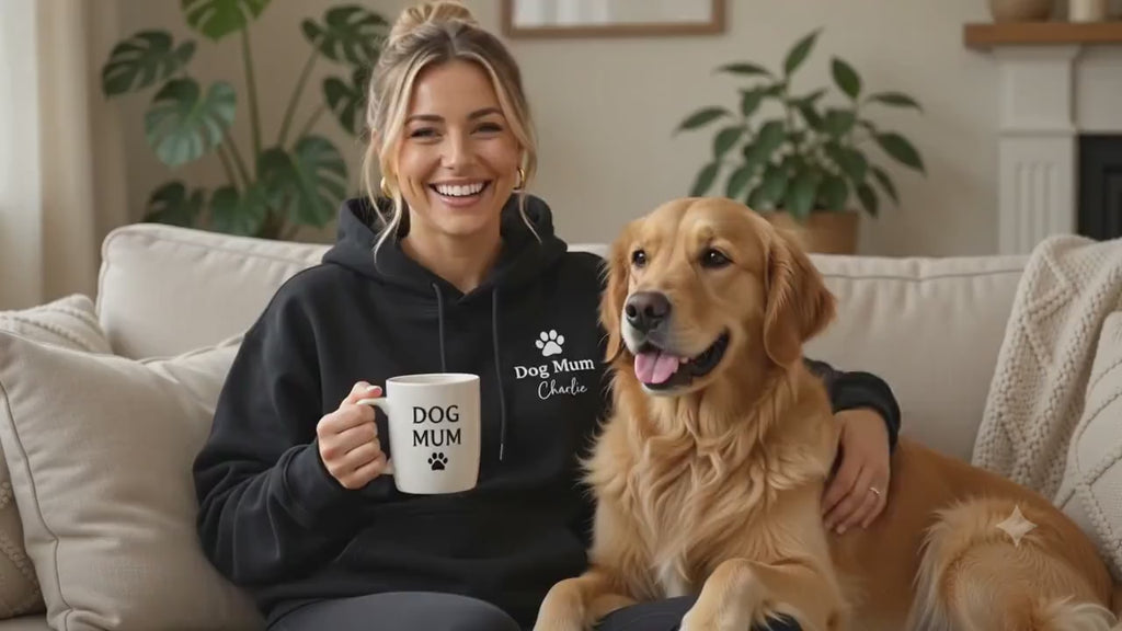 Dog Mum Gift | Personalised Dog Mum Hoodie | Custom Breed Name, Dog Lover Gift