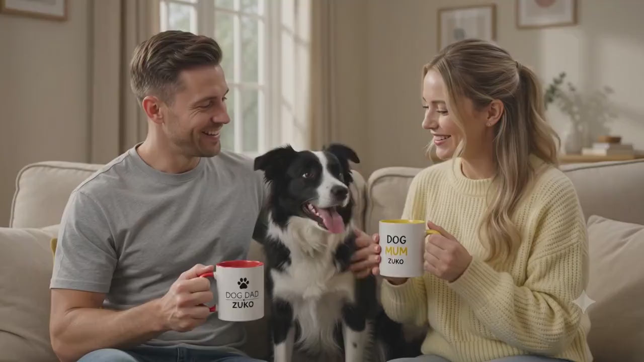 Dog Mum Gift | Personalised Dog Mum Mug | Custom Dog Name Ceramic Coffee Cup